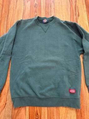 Dickies Vintage Green Crewneck Sweatshirt Medium Made in USA